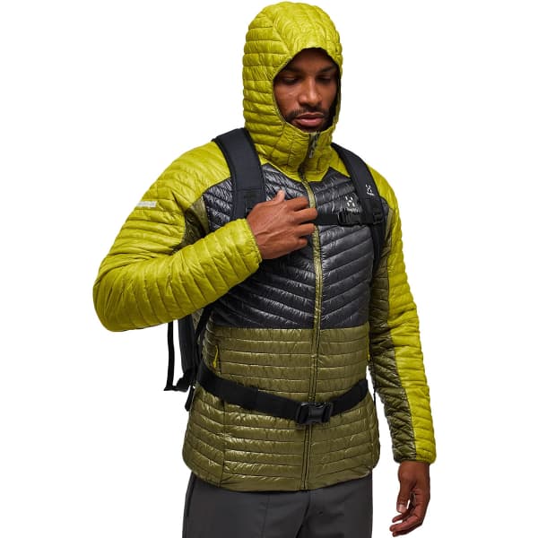 Doudoune randonnée HAGLÖFS L.I.M MIMIC HOOD MEN OLIVE GREEN/MAGNETITE