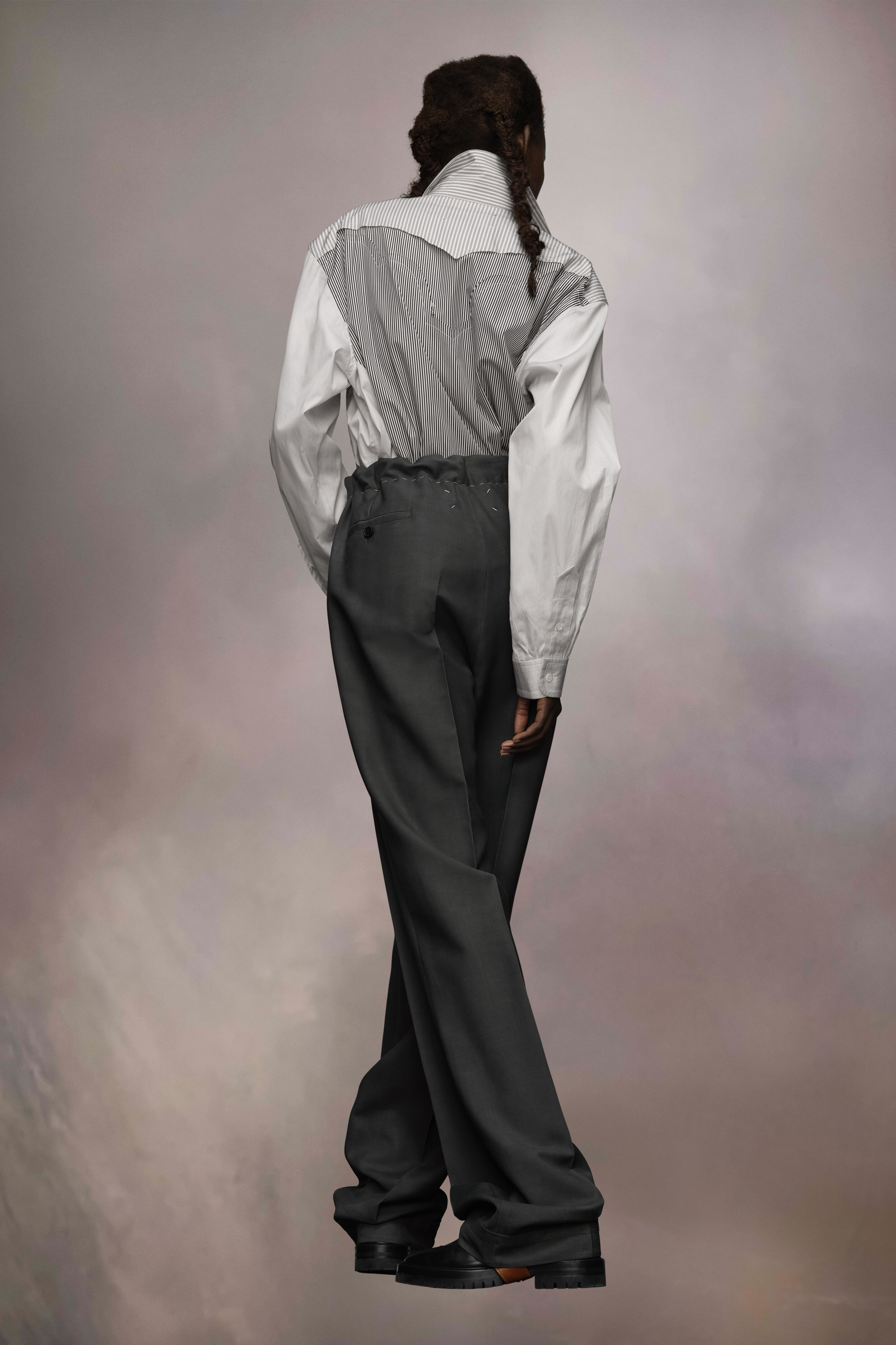 Pantalon en laine mohair Avion sombre