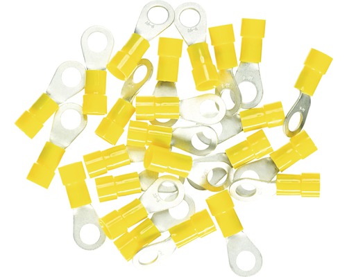 Haupa BLV260288 Geïsoleerde ringkabelschoen M6 2,5-6 mm² Geel 25 stuks