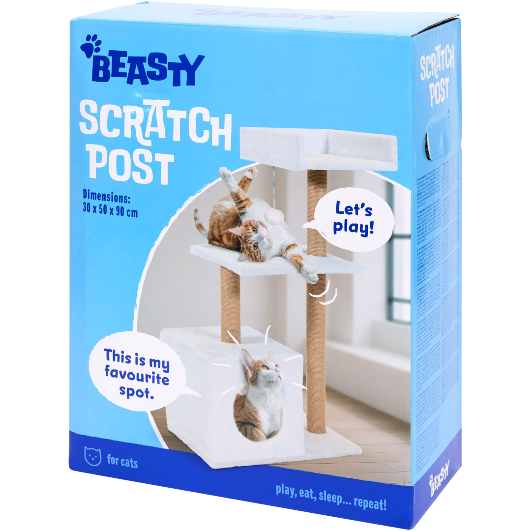 Beasty kattenboom met krabpalen 30 x 50 x 90 cm | diverse kleuren