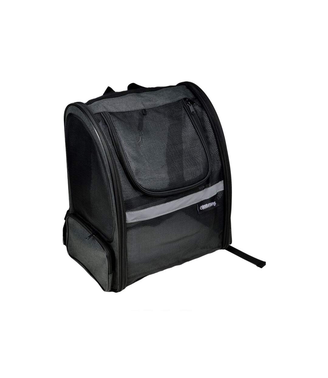 Paris Prix - Sac à Dos Transport Animaux extensible 44cm Noir