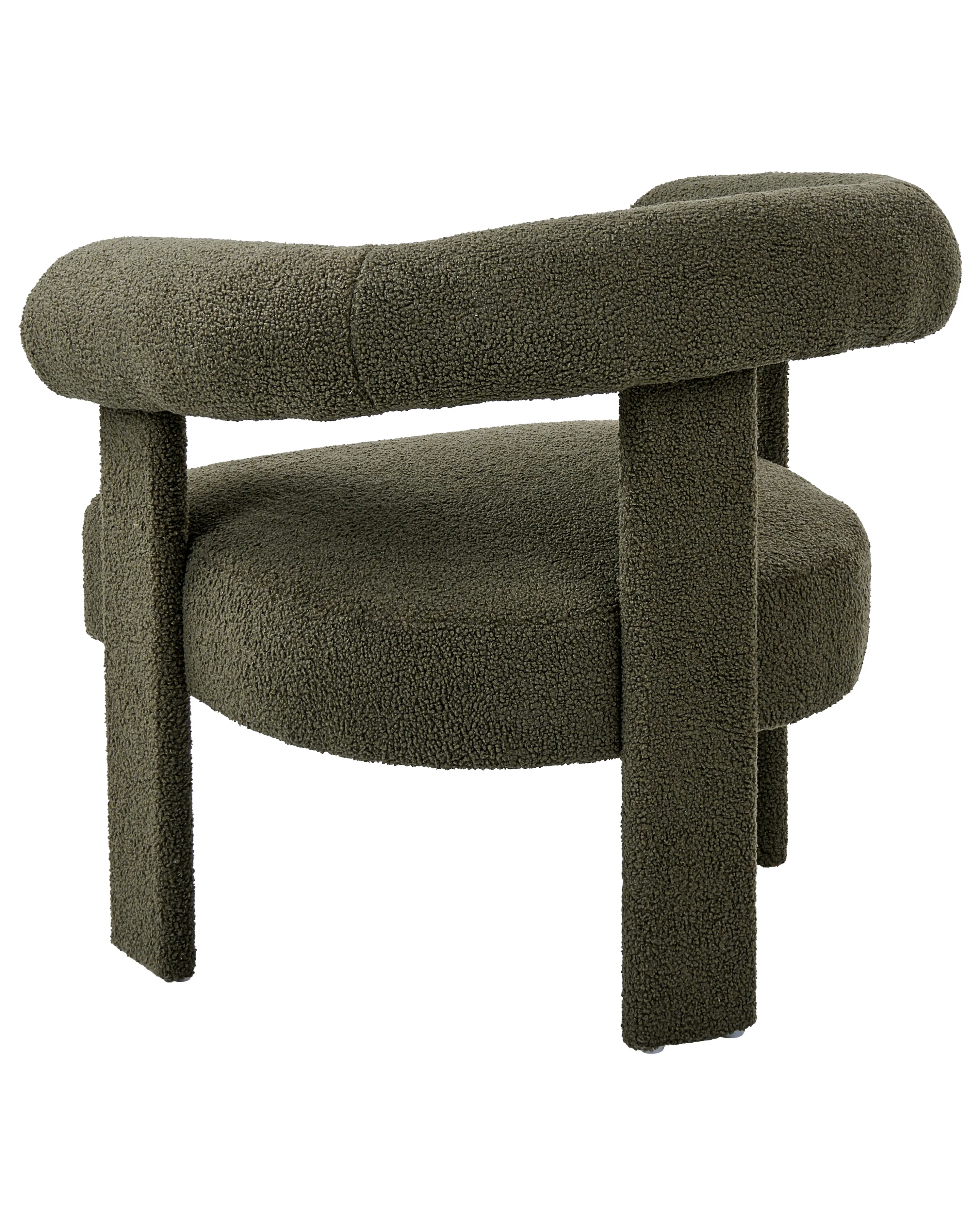 Fauteuil ILBRO Bouclé Donkergroen