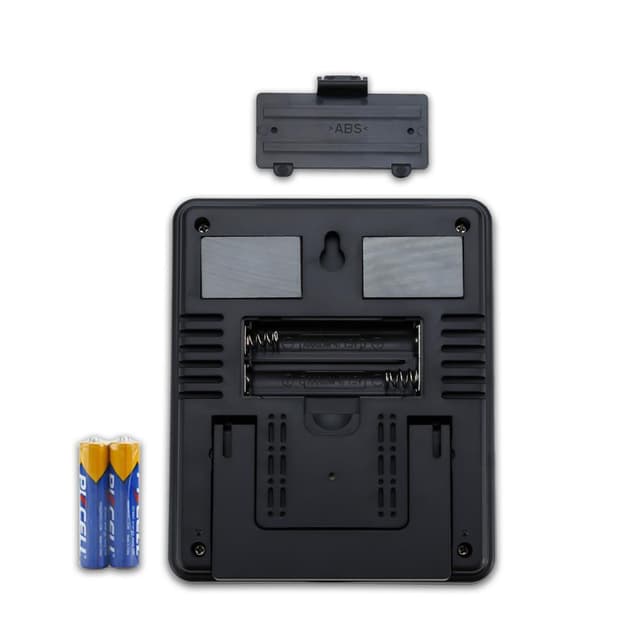 Termometer LCD Touch-termometer med ur (hvid)