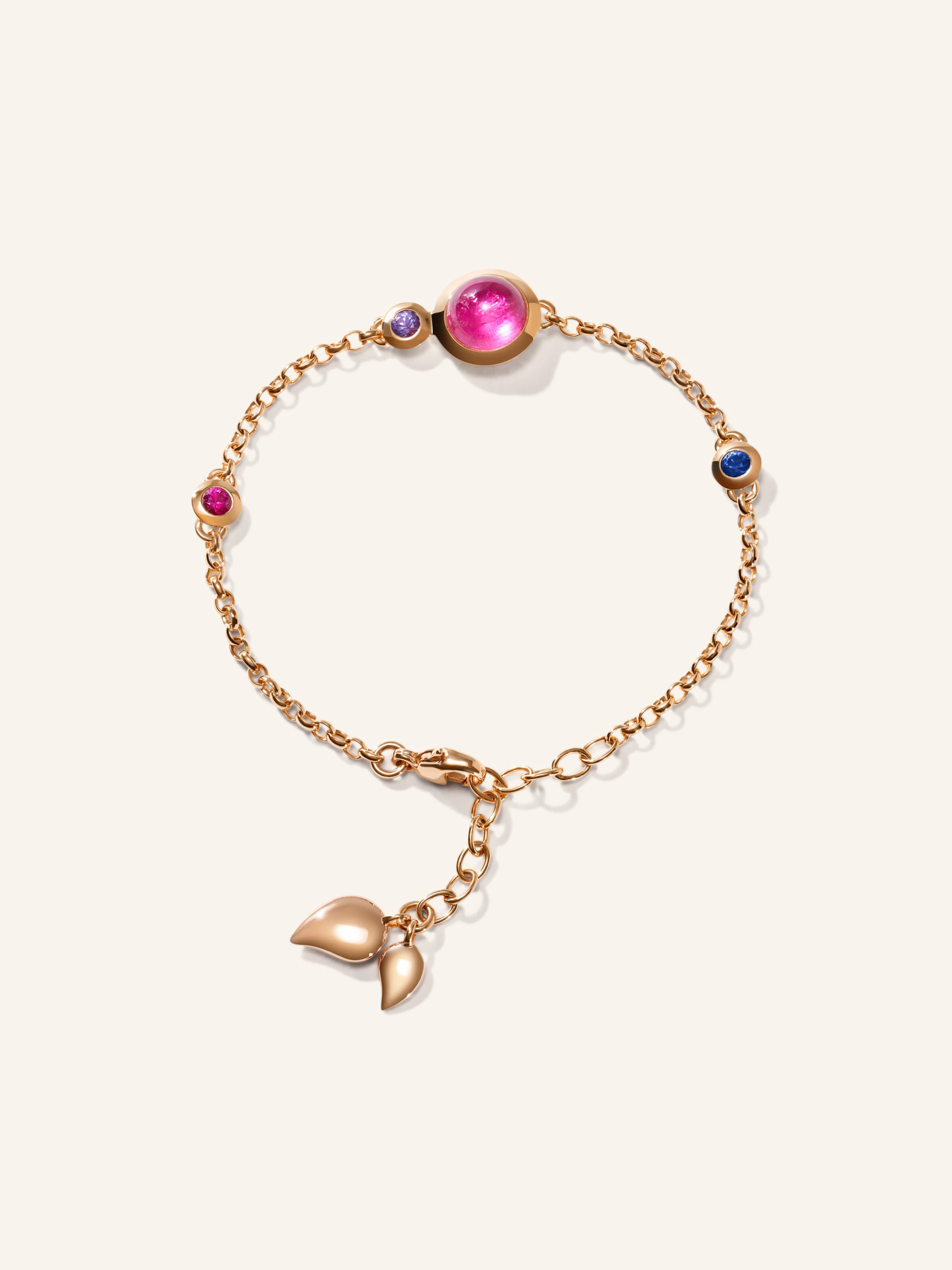 TAMARA COMOLLI Armband BRACELET BOUTON MINI CHAIN 'WILDBERRY' - SMALL/MEDIUM 18K Roségold