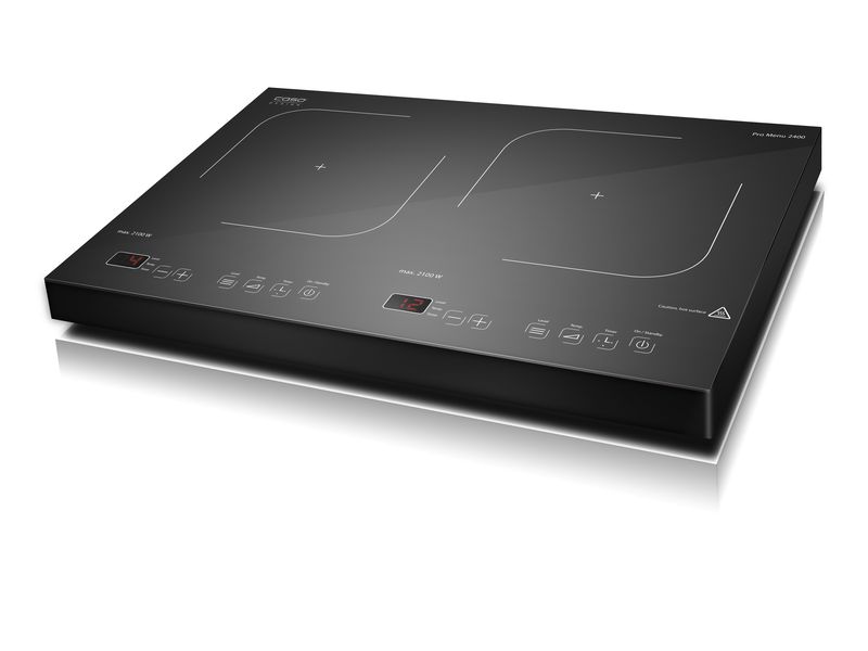 Caso Doppel-Induktionskochplatte Pro Menu 2400 2400 W Mobiles Doppelinduktionskochfeld