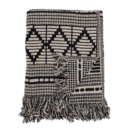 Bloomingville Gutte Plaid, Sort
