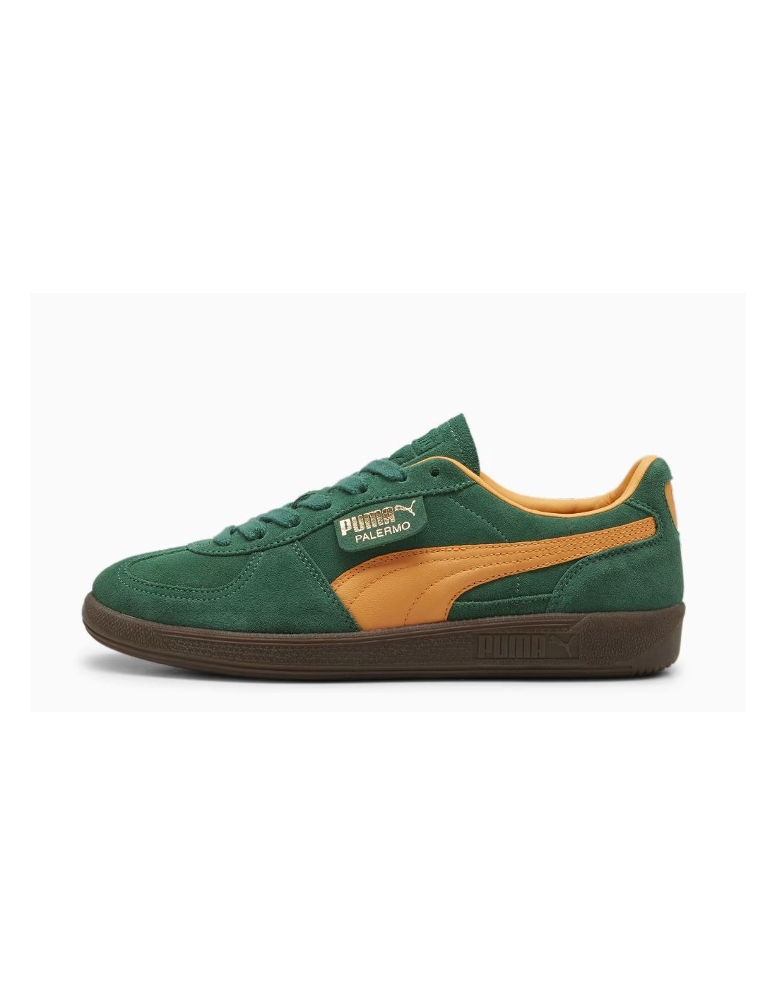 puma Sneakers Femme Palermo Vert/Orange Daim