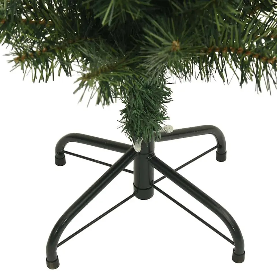vidaXL Kunstkerstboom met standaard smal 120 cm PVC groen