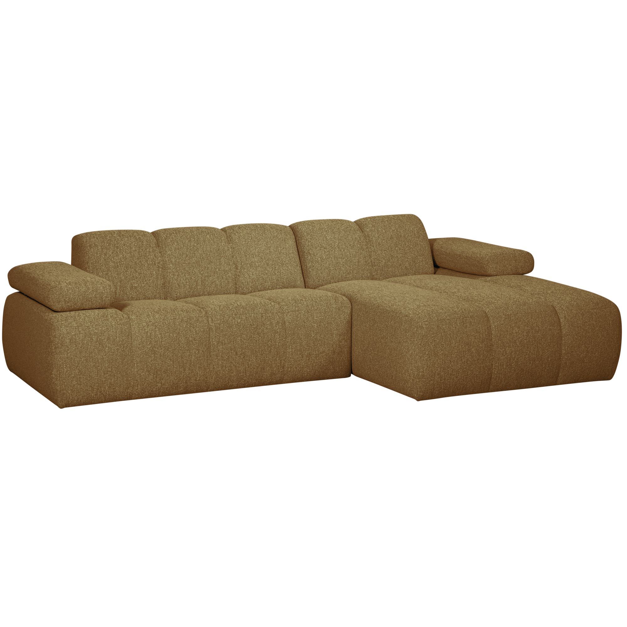 Chaise Longue Mojo Mojo Chaise Longue Rechts - Bouclé - Geel/Bruin Melange