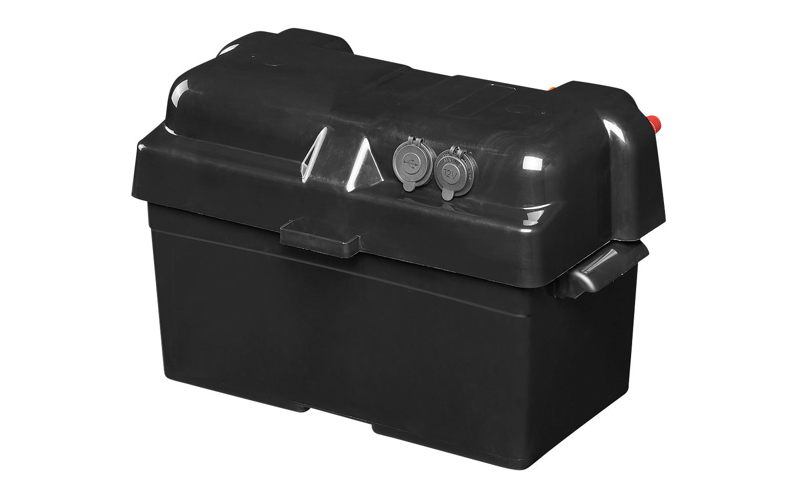 PAT Batteriebox V02 mit USB-Steckdose, 12V-Steckdose & Voltmeter IP44