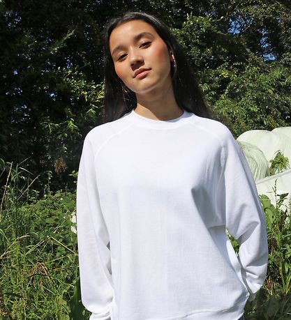 Grønt Sweatshirt - Hellin - Hvid