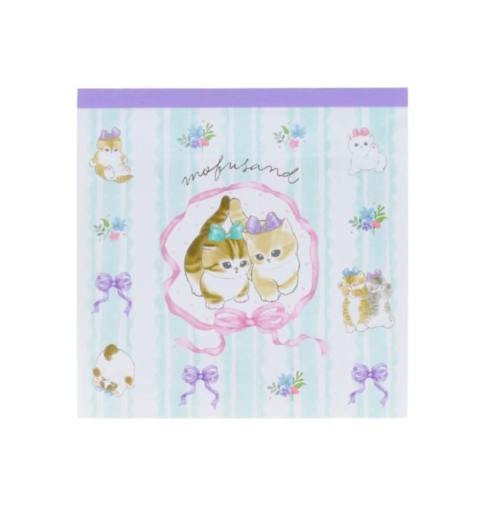 Sun-Star Stationery - mofusand Square Memo Pad (Ribbon)