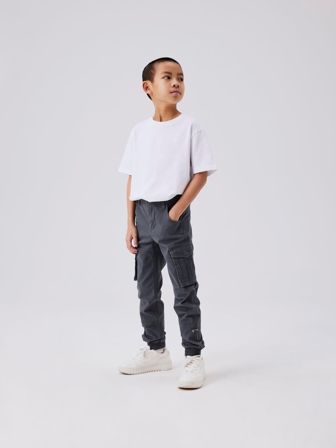 Name It Cargohose »NKMRYAN – für Jungen mit verstellbarem Bund und Stretchkomfort«  unifarben, casual, regular fit, Twill