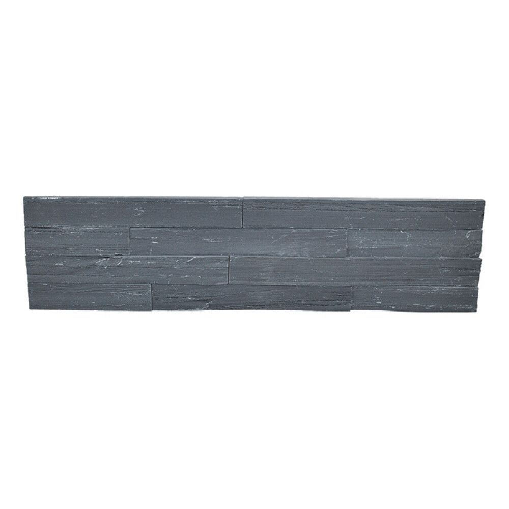 STEINPANEL NORSK STENMILJØ STONE WALL SORT 60X15CM