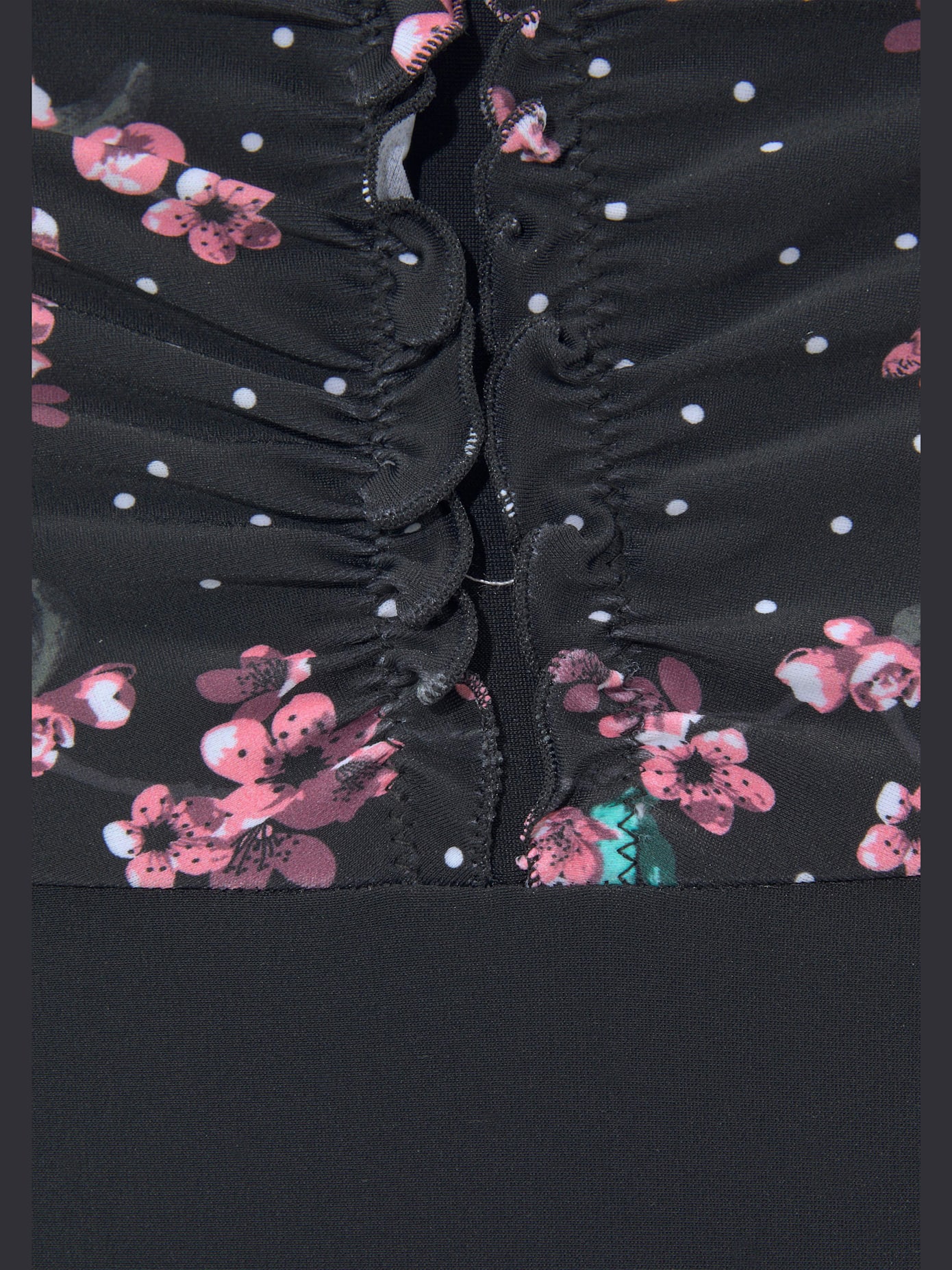 Maillot de bain imprimé tendance avec fleurs et petits pois