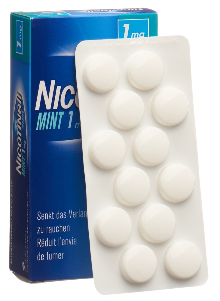 NICOTINELL Lutschtabl 1 mg mint Blist 36 Stk<br>36 Stück, Blister, Lutschtablette, mint
