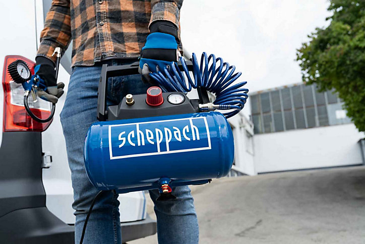Compresseur Scheppach HC06 1200W 6L + set d'accessoires