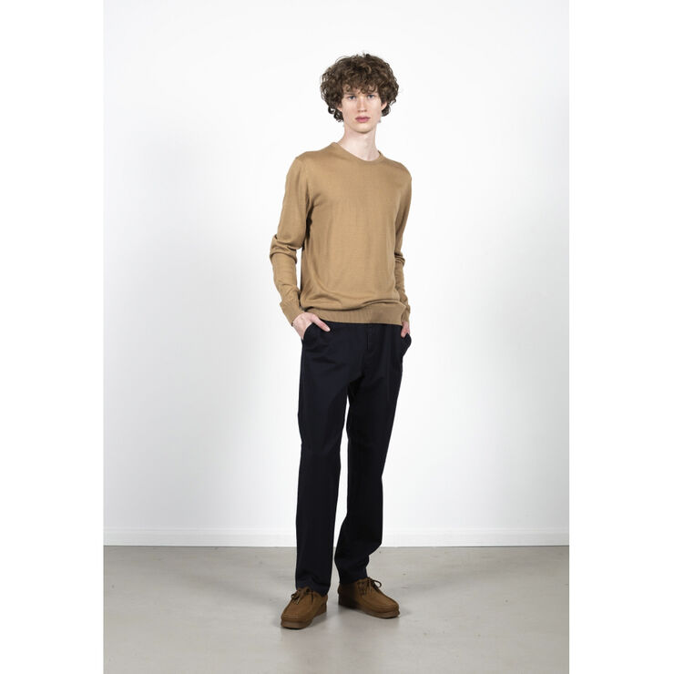 Clean Cut Copenhagen Merino Wool Crew Camel melange