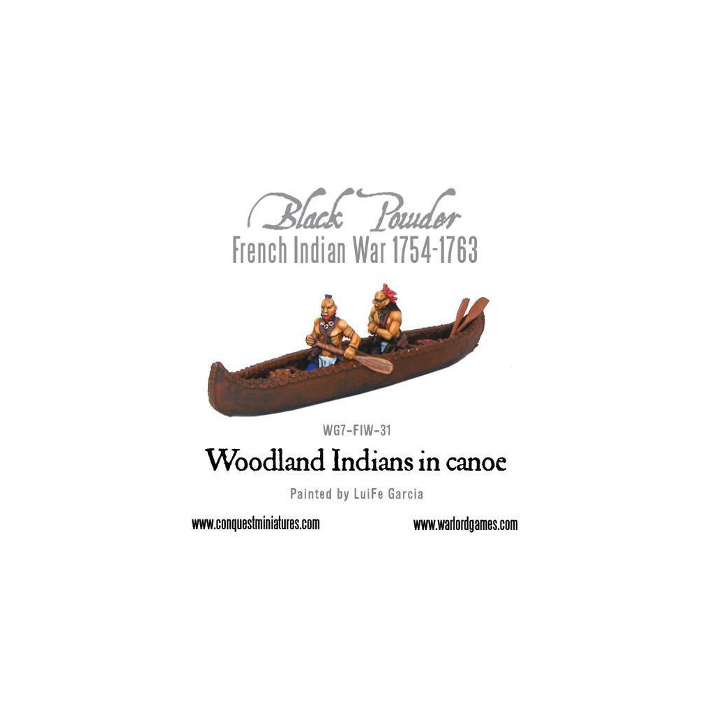 Woodland Indians in Canoe