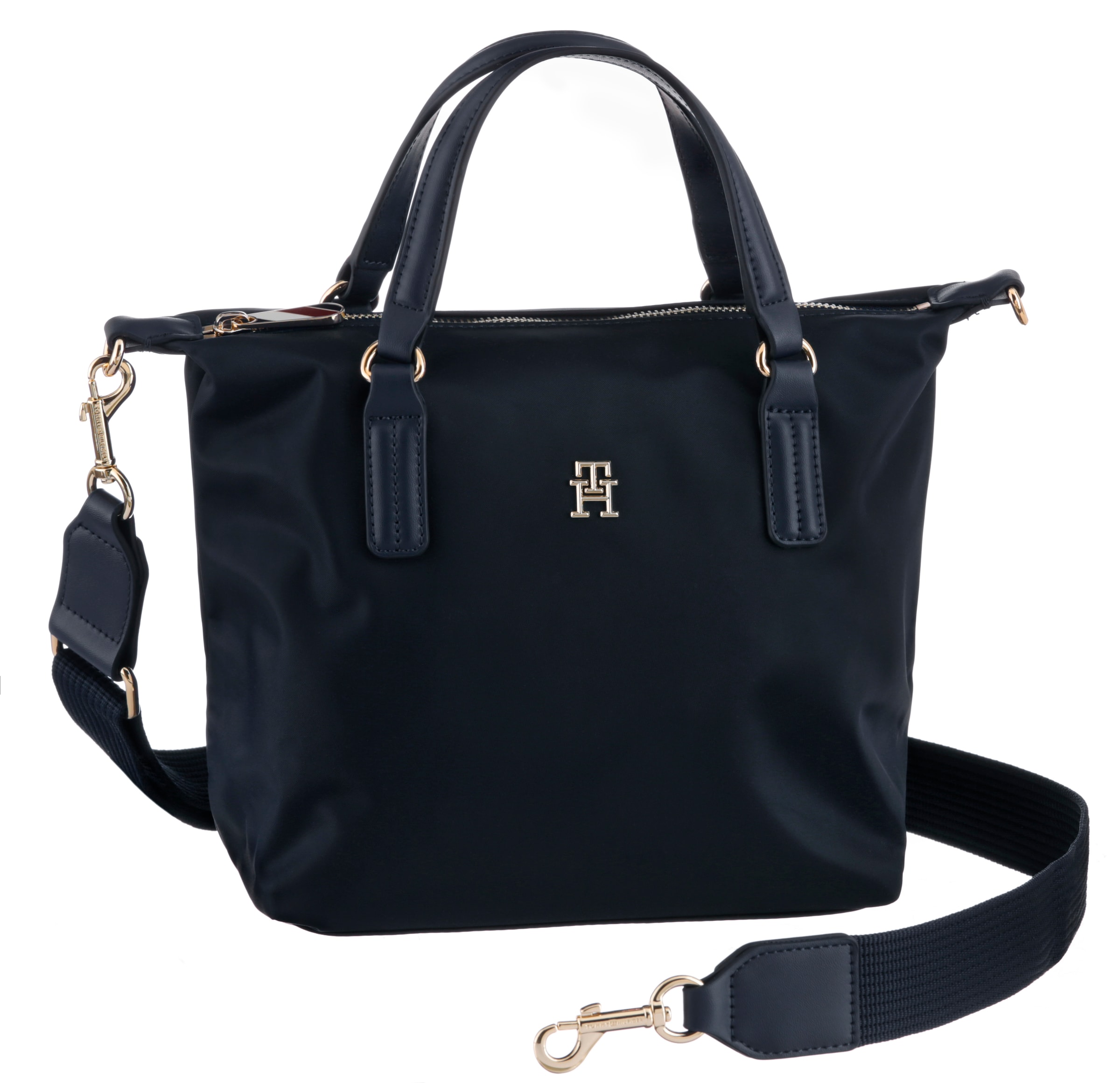 Tommy Hilfiger Henkeltasche »POPPY NEW SMALL TOTE« , Damen Umhängetasche, Shopper, mit Markenemblem vorne