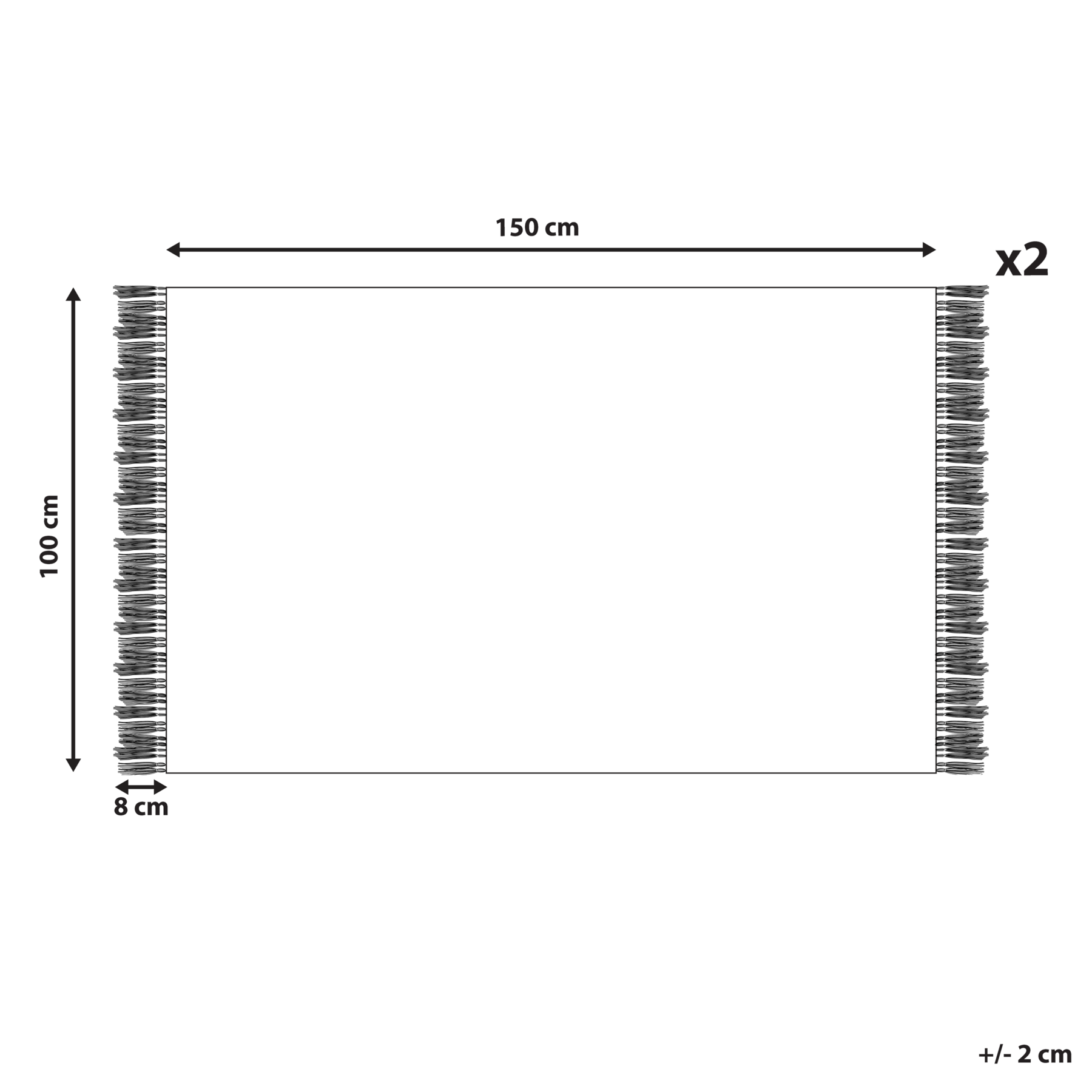 Beliani - ATIU - Handdoek set van 2 - Beige - Katoen