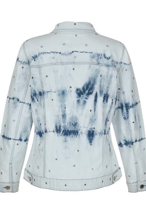 Jeansjacke, Batik, Ziernieten, Langarm
