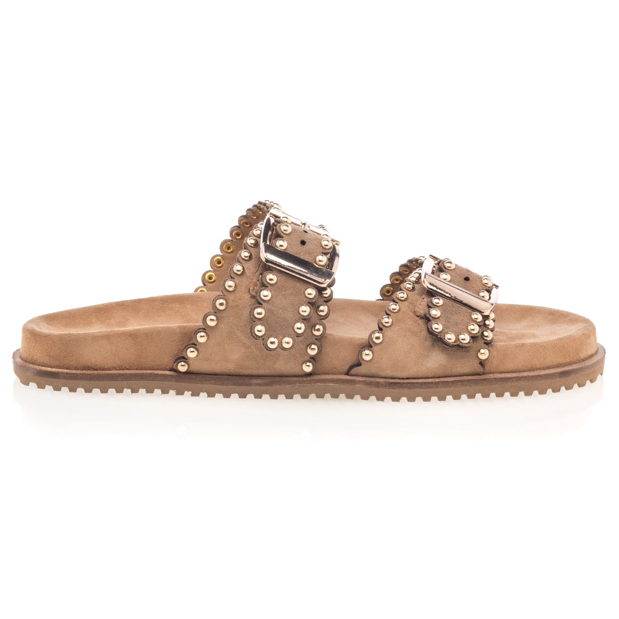 Mules Femme en cuir beige