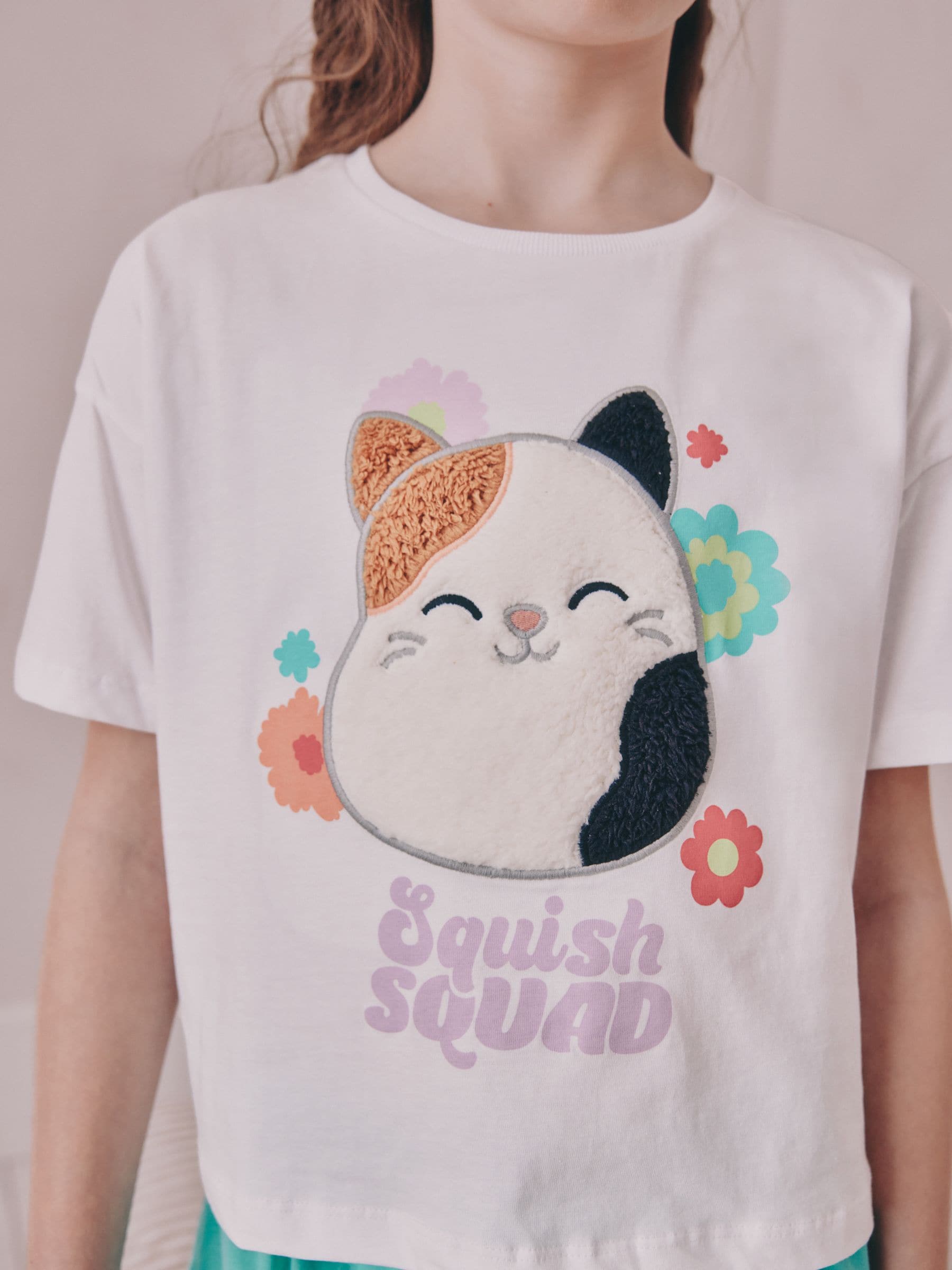 Roze/groen - Squishmallows 100% katoenen shortpyjama's 2 pack (5-14jaar)