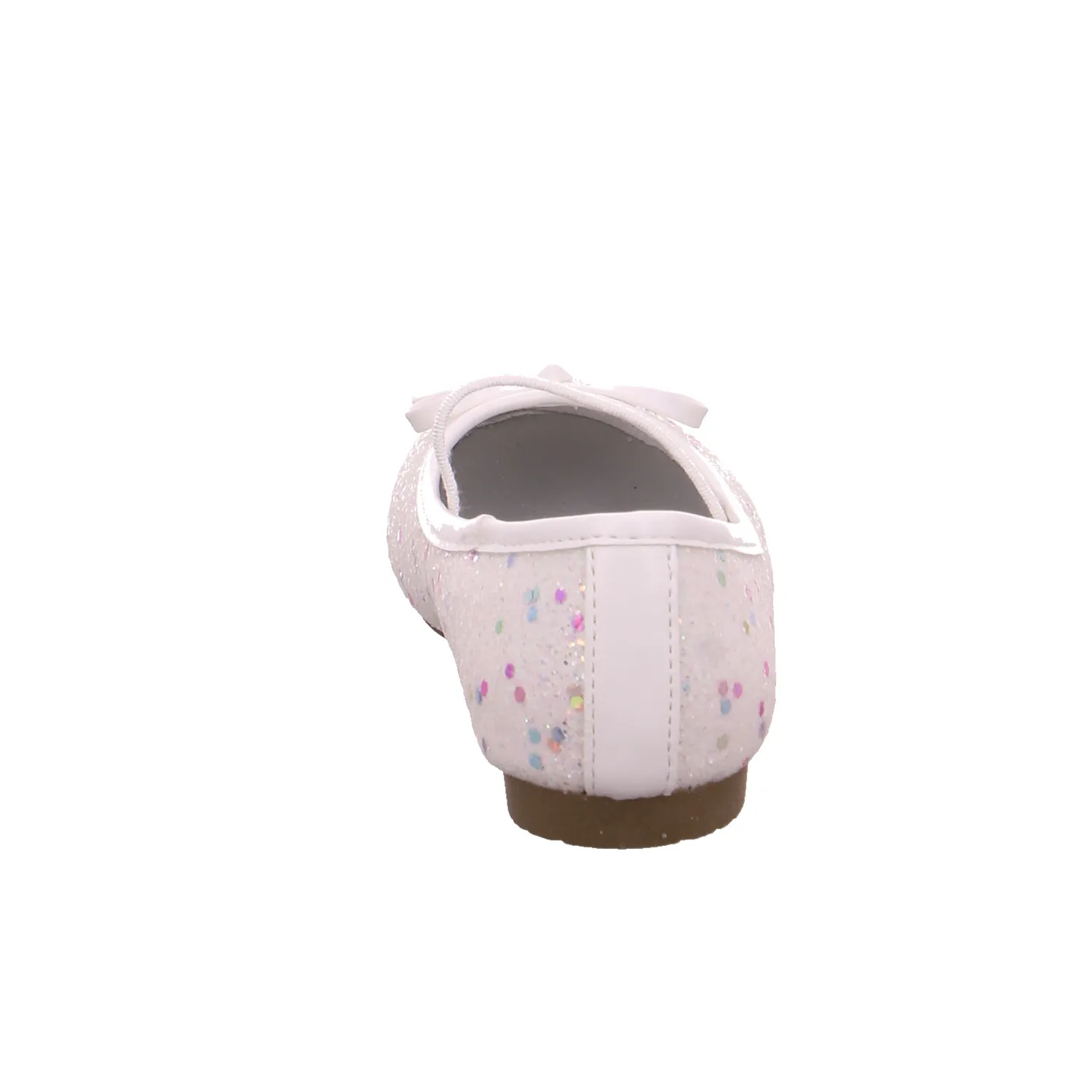 INDIGO Mädchen-Ballerina Weiss Lederimitat  Festlicher Schuh