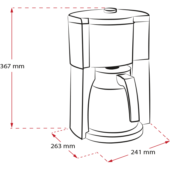 LOOK® Therm Timer|Filterkaffeemaschine Weiß