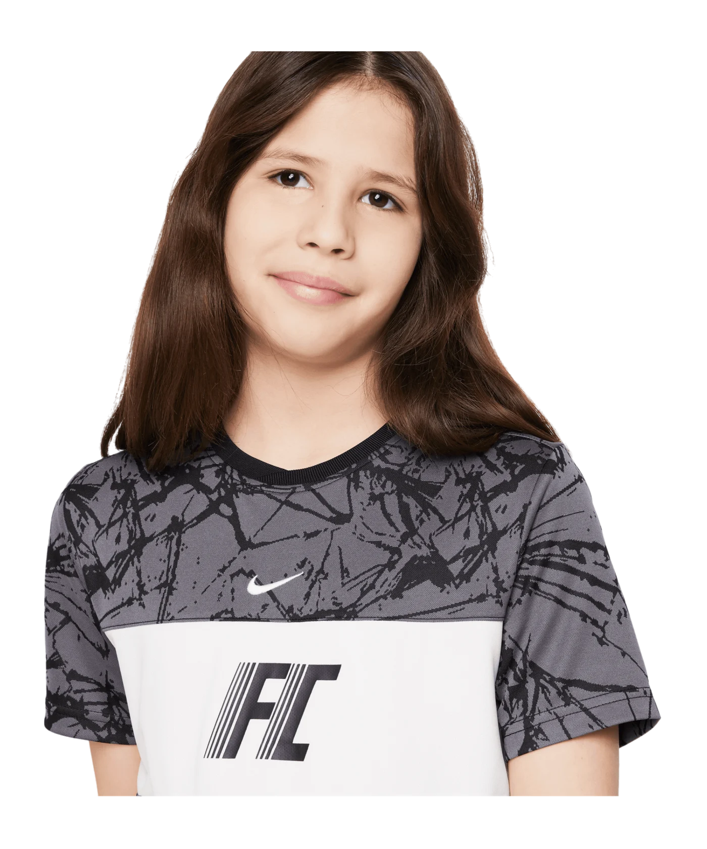 Nike F.C. Trikot Kids Grau Weiss F068