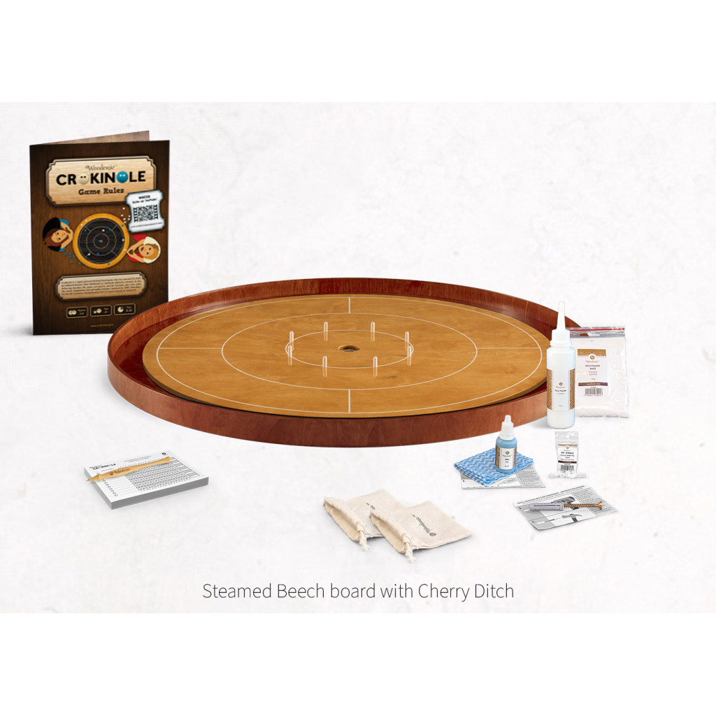 Woodestic Crokinole Tournament Set (Hêtre vapeur - Cerisier)