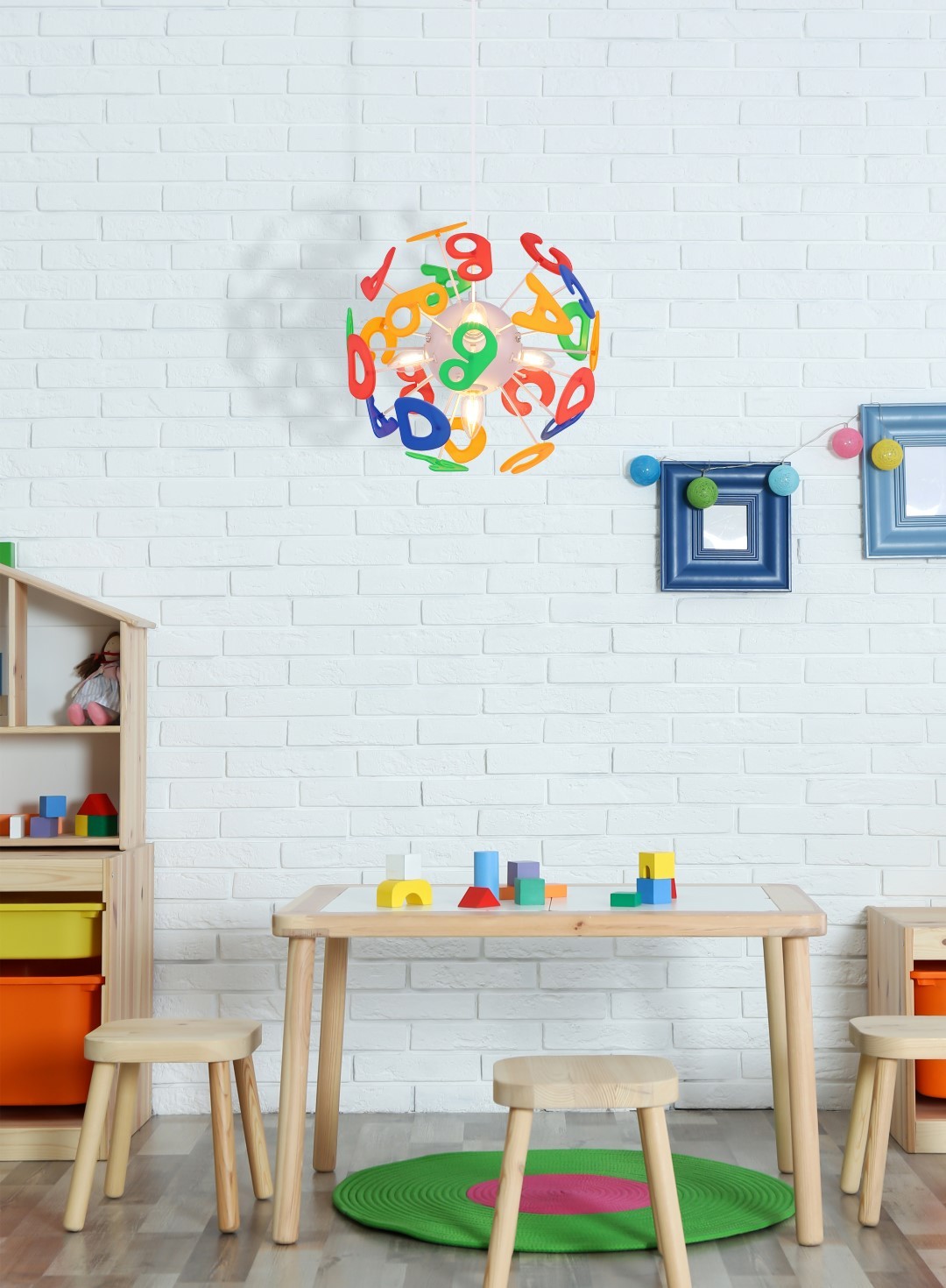 Kinder-Pendelleuchte - multicolor - Kunststoff - 120 cm