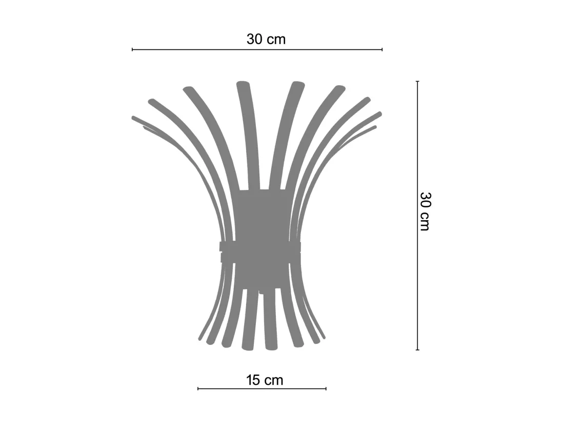 Applique métal doré 15 cm.