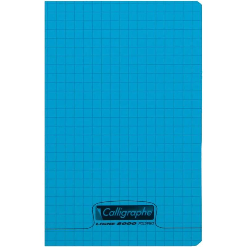 8000 POLYPRO, Carnet piqué 9x14 cm 96 pages petits carreaux 90 g - Assortis
