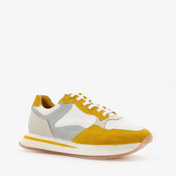Harper leren dames sneakers geel
