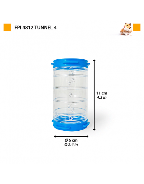 Ferplast Tunnelbuis 4 Fpi 4812 Kort - Dierenverblijf - 6x11 cm Assorti