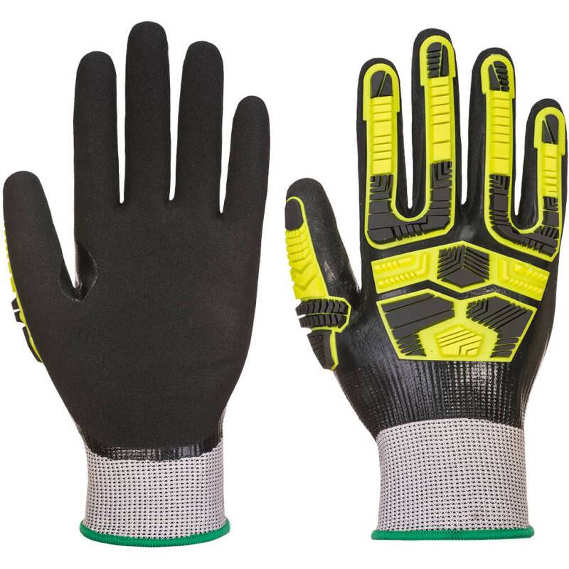 Portwest AP55 Gant Anti-Impact, Anti-Coupure et Etanche, gris/noir - La paire