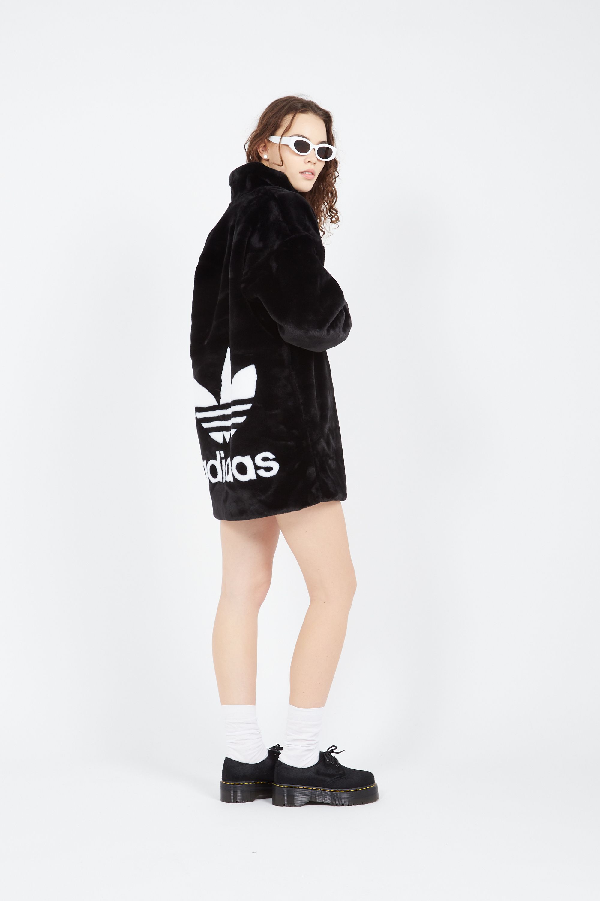 ADIDAS Veste FAUX FUR JACKET Noir