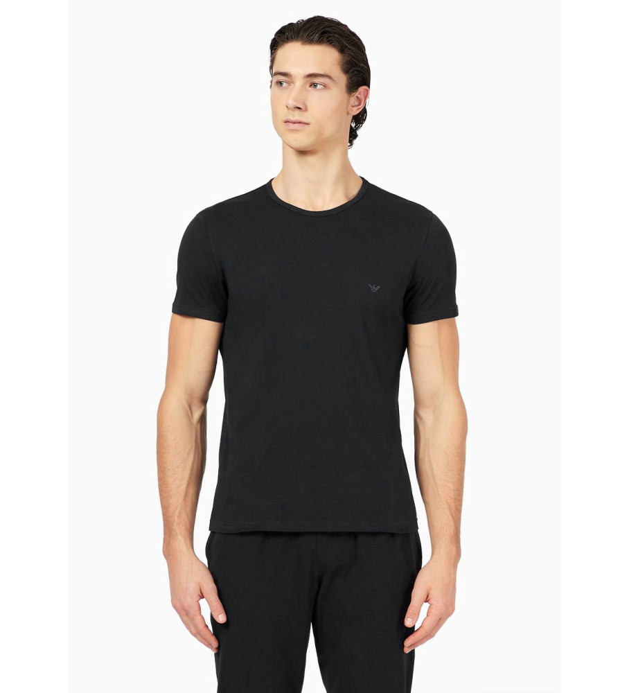 Conjunto de 2 camisetas pretas Emporio Armani