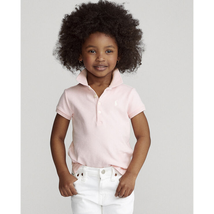 Polo Ralph Lauren Stretch Cotton Mesh Polo Shirt Lyserød