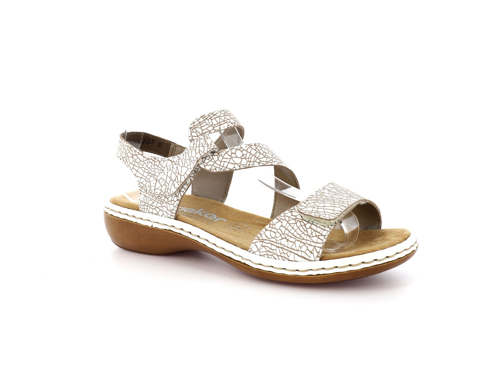 Rieker-659C7 Cuir Multi Blanc