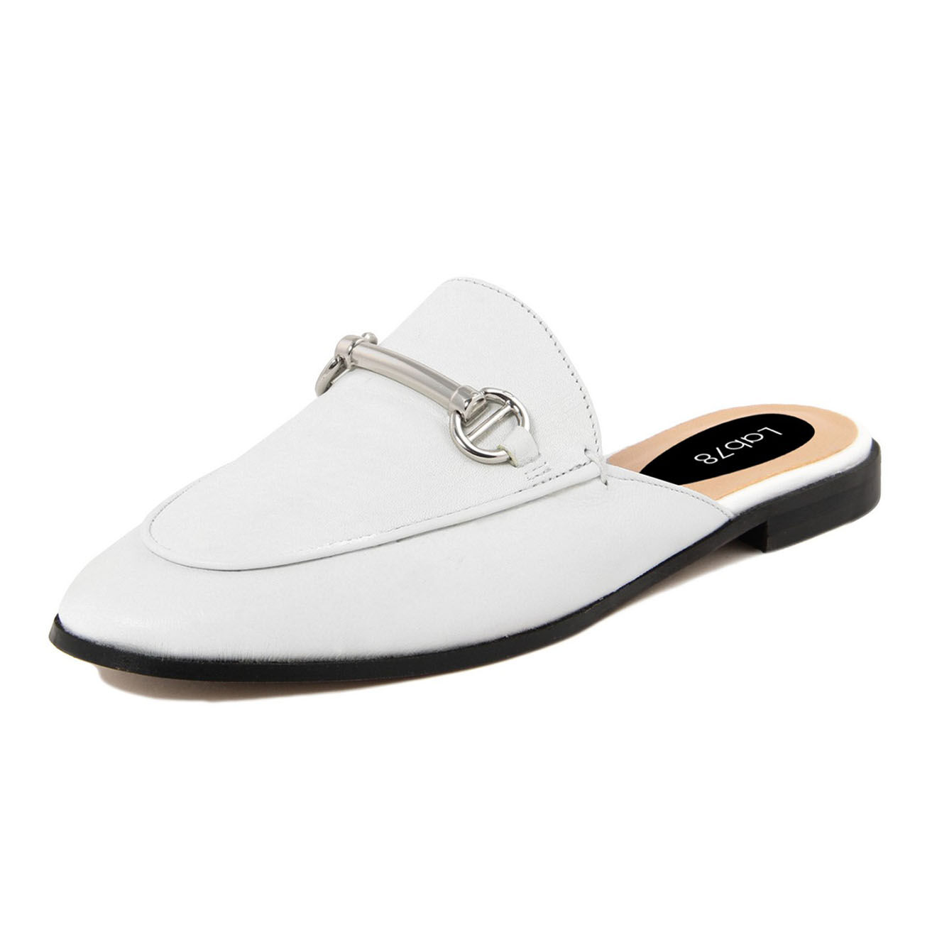 Lab78 Mules en Cuir Rita blanches