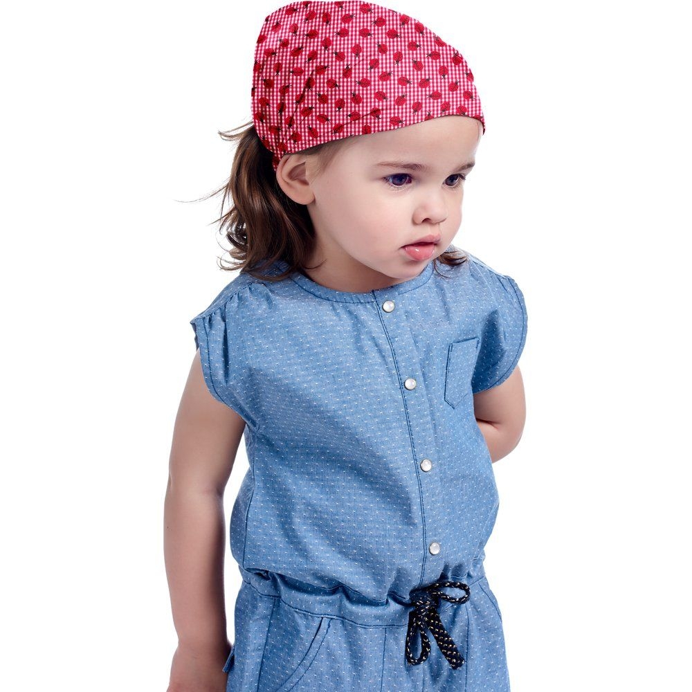 Bandeau Fichu Bébé Vichy Coccinelle
