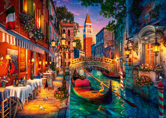 Kanalcruise i Venezia Puslespill 1000 biter, Ravensburger