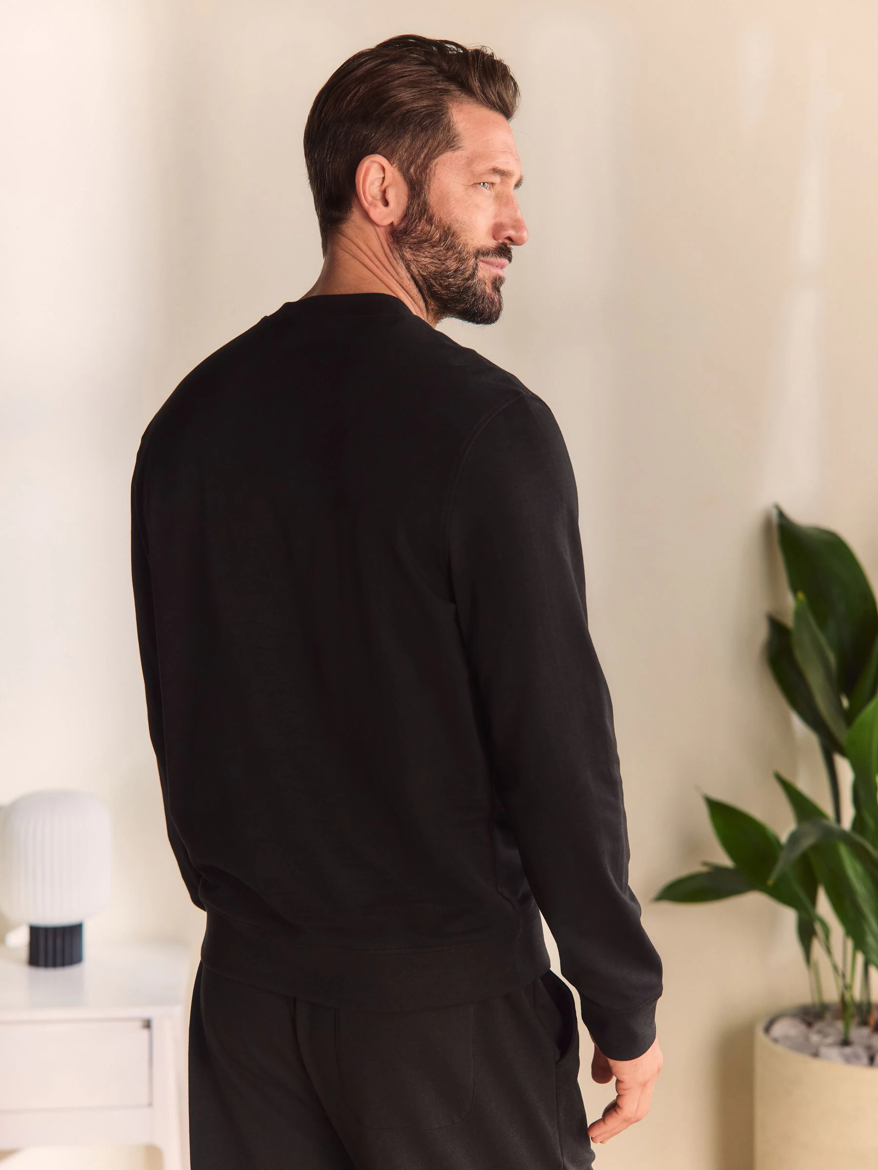 Zwart - Dun sweatshirt met ronde hals