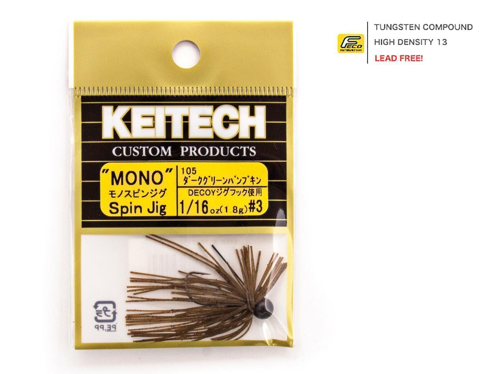 Mono Spin Jig - Dark Green Pumpkin PP. 1.3g (1/20 oz.)