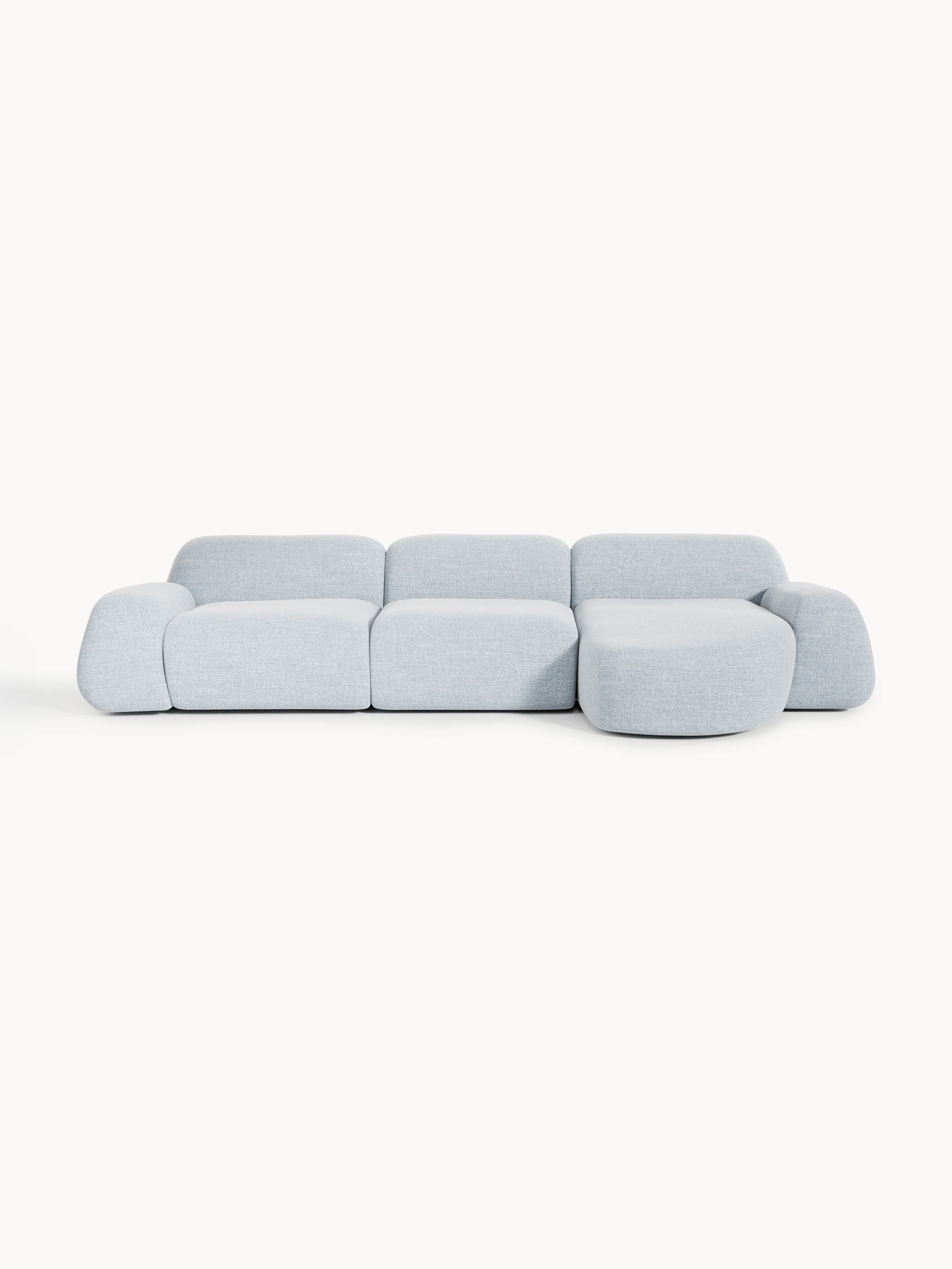Modulaire bouclé hoekbank Wolke (4-zits)