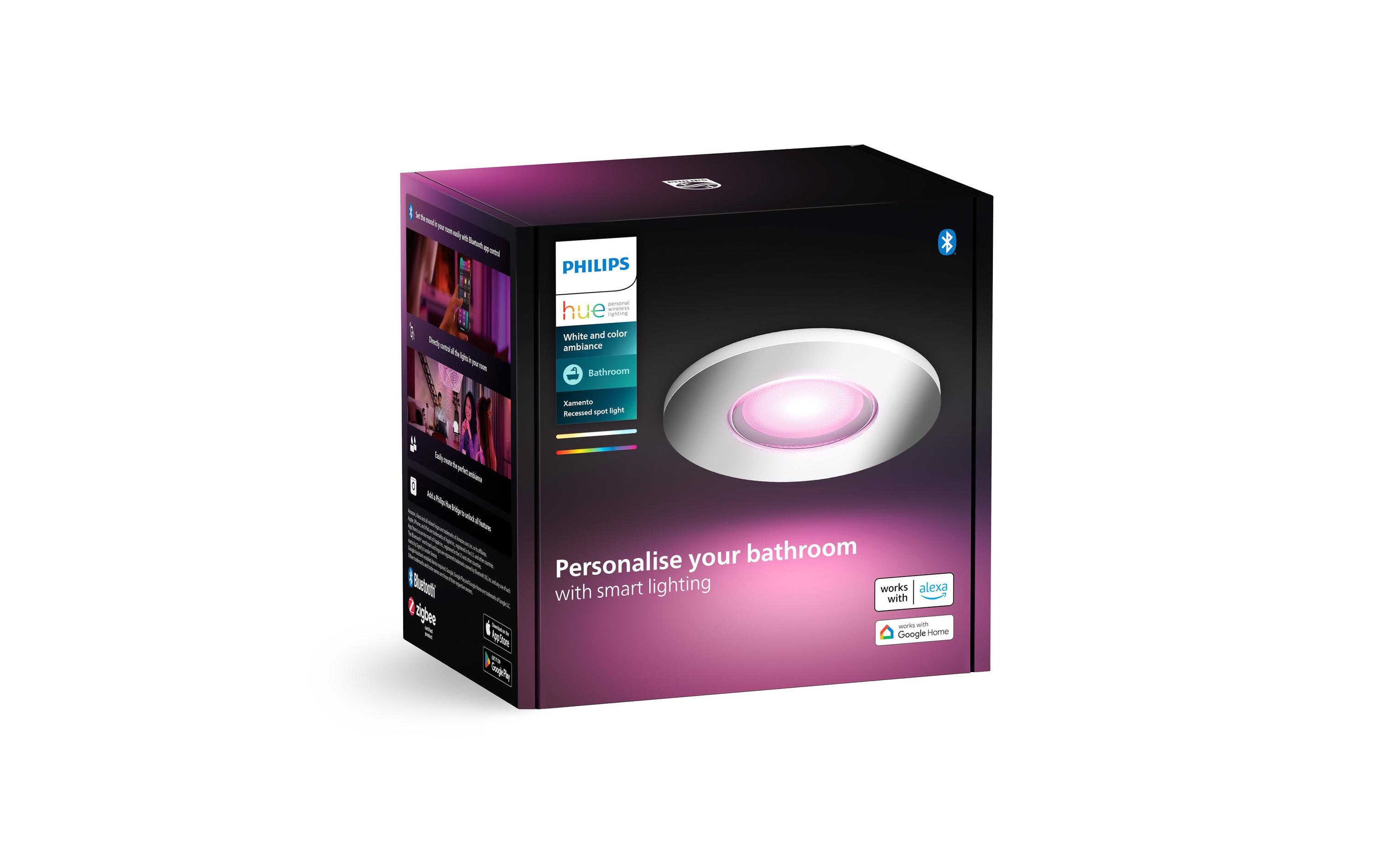 White & Color Ambiance Xamento Einbauspot SilberSmartes Licht für jeden Raum