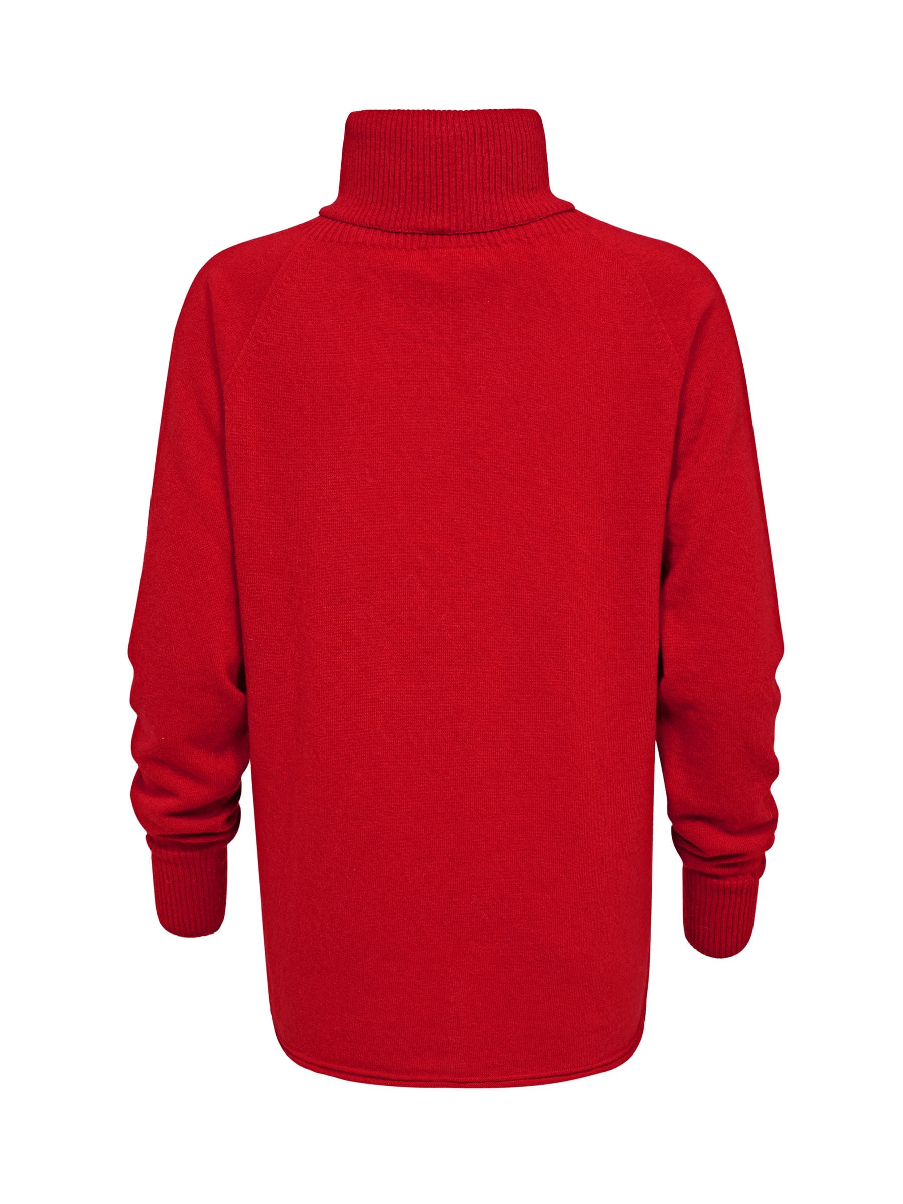 Rood - Celtic & Co. - Geelong nonchalante trui met rolkraag